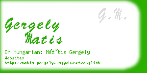 gergely matis business card